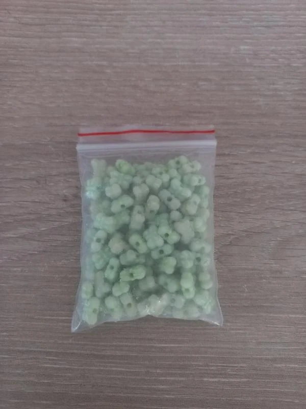 Lot De Perles Acrylique Vert Clair "Papillon"